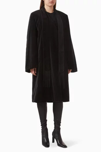 Smoking Coat in Organic Cotton Velvet