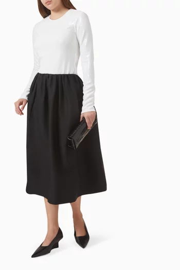 Gathered Evening Skirt in Wool Blend