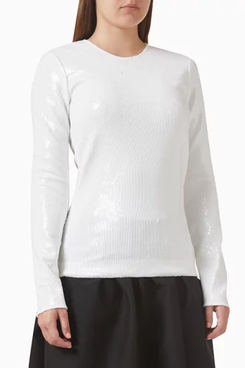 بلوزة مطرزة بالترتر