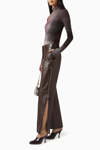 بنطال لو بسحّاب جلد