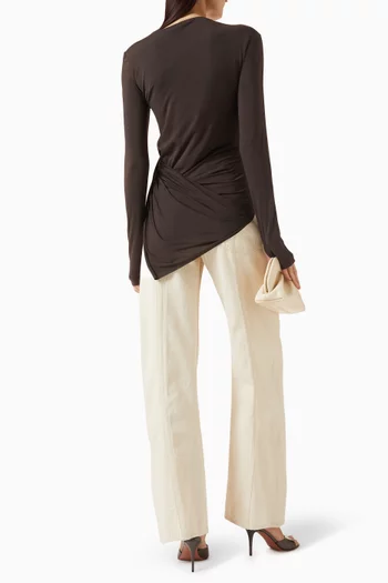 Twist Drape Shirt in Lyocell Jersey