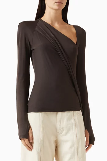 Twist Drape Shirt in Lyocell Jersey