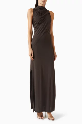 Wind Draped Dress in Jersey
