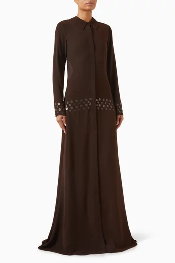 Paloma Open-back Dress in Crepe