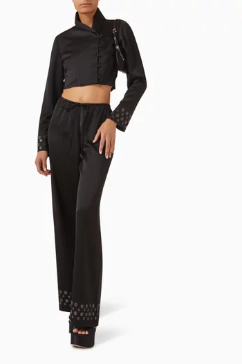 Nova Crop Shirt in Satin