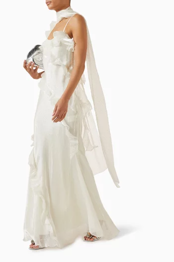 Monica Ruffled Dress in Chiffon