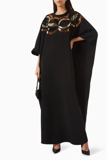 Sequin-embellished Kaftan in Cady