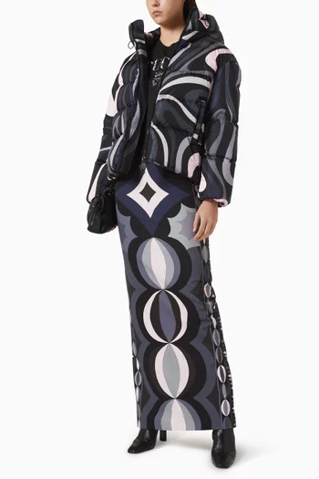 Collane-print Skirt in Scuba