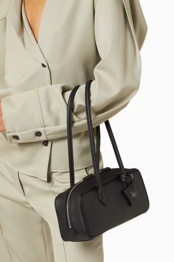 Small Aren East West Shoulder Bag in Visetos