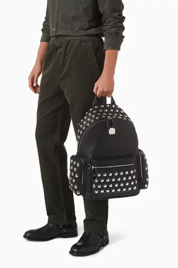 Medium Stark Studded Backpack in Lambskin Leather