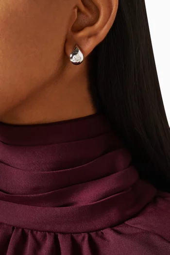 Pear Diamond Earrings in 18kt White Gold