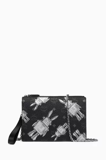 حافظة ارين مسطحة قنب بنقشة رابوت فيزيتوس