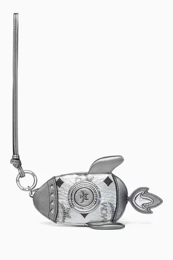 Aren Rocket Pouch Charm in Visetos Monogram Canvas