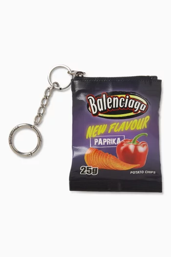 Chips Keychain in Leather