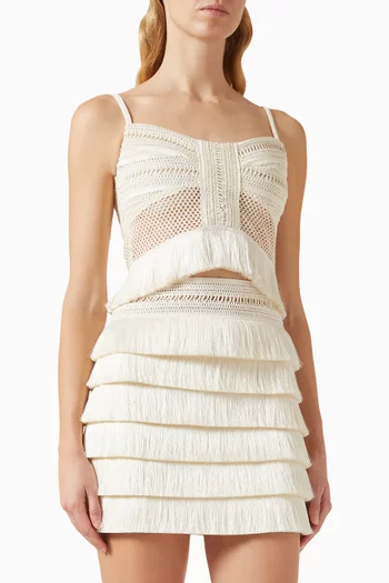 بلوزة راديانت بشرّابات نسيج