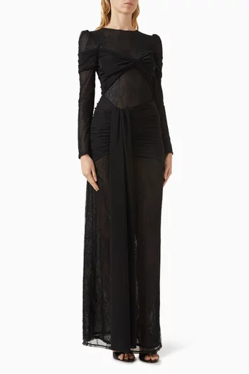 Laila Sheer Gown in Lace