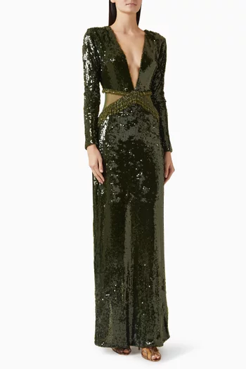 Bossa Sequin-embellished Gown