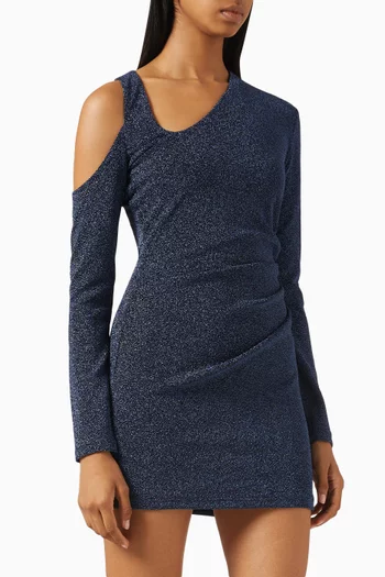 Selena Mini Dress in Metallic-jersey