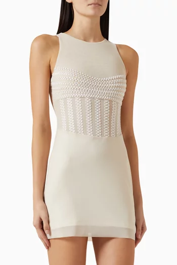 Maddie Mini Dress in Jersey & Mesh