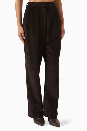 Norstrand Pleated Pants in Corduroy