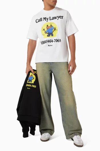 Smiley Call My Lawyer T-shirt in Cotton