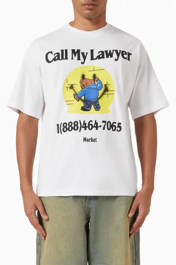 Smiley Call My Lawyer T-shirt in Cotton