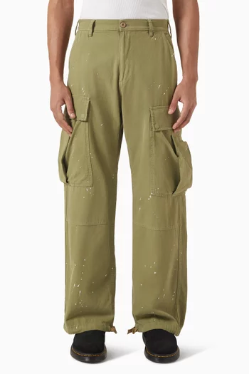 Wide Leg Cargo Pants in Cotton