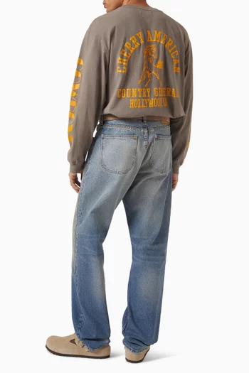 تي شيرت بجيب وشعار Cowboys قطن