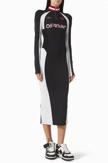 Midi Dress in Tech-jersey