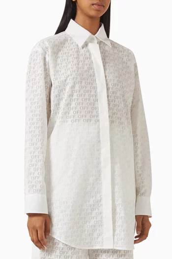 قميص طويل بشعار الماركة