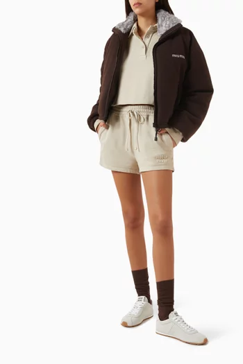 Fleece Down Jacket in Nylon