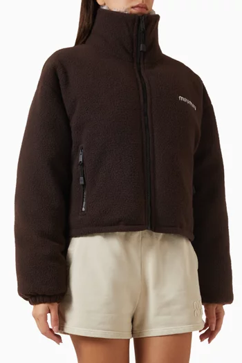 Fleece Down Jacket in Nylon
