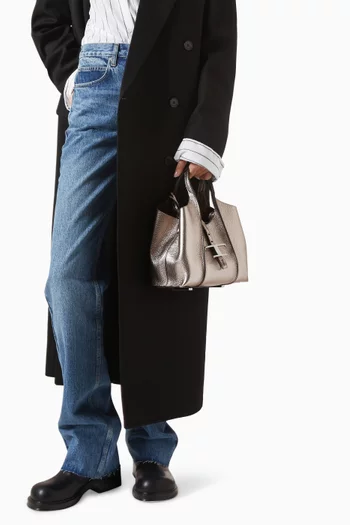 Mini T Timeless Shopping Bag in Leather