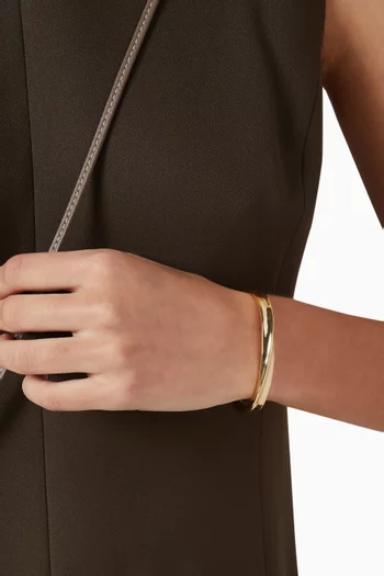 The Mercury Disc Bangle in Gold-plated Brass