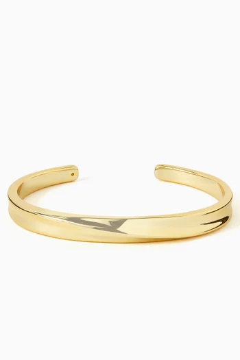 The Mercury Disc Bangle in Gold-plated Brass