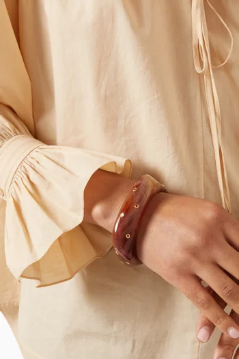 The Ibiza Lucite Cuff in Resin