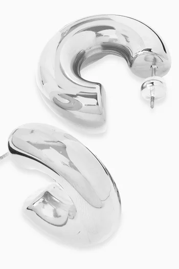 Noemi Hoop Earrings in Silver-plated Brass