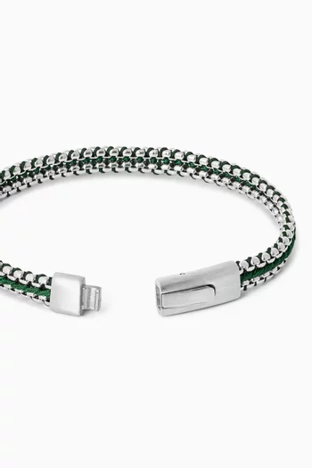 Tris Button Bracelet in Stainless Steel