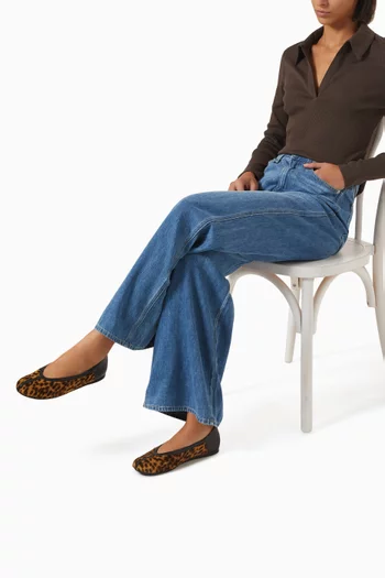 حذاء باليرينا آيروبي شعر مهر وجلد