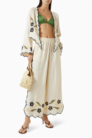 قميص سولاي برباط في الأمام مزيج فيسكوز