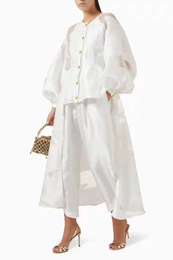 Puffed-sleeve Blouse