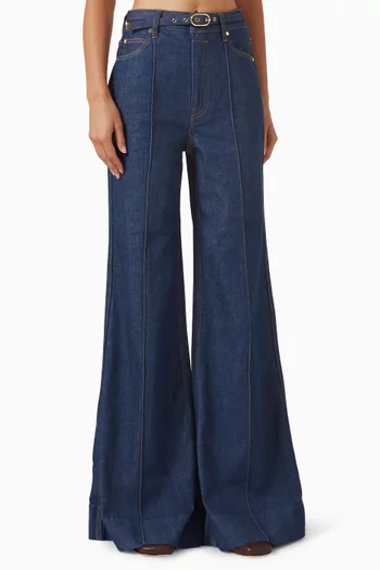 Wide-leg Jeans in Denim