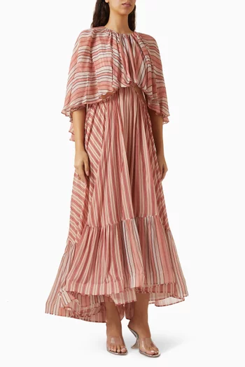 فستان ربيلين بوهيمي طويل فيسكوز