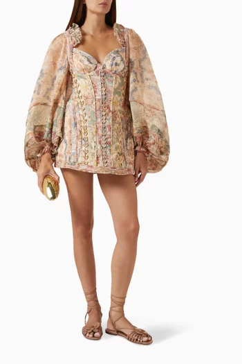 Rebellion Corded Mini Dress in Linen