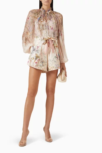 بلوزة ربيلين بأكمام واسعة فيسكوز