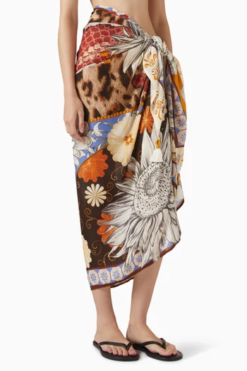 Marine Pareo Cover-up in Cotton