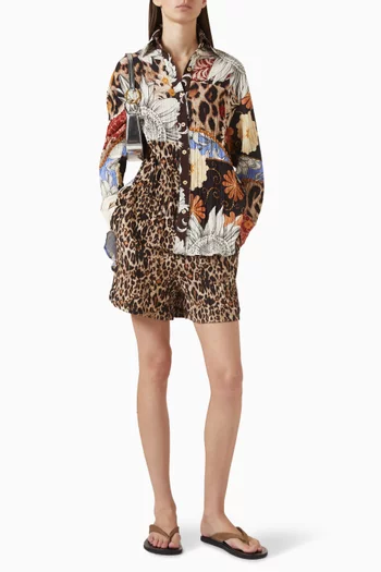 Watts Printed Shorts in Cotton Blend