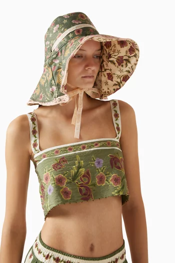 Elektra Reversible Hat in Canvas