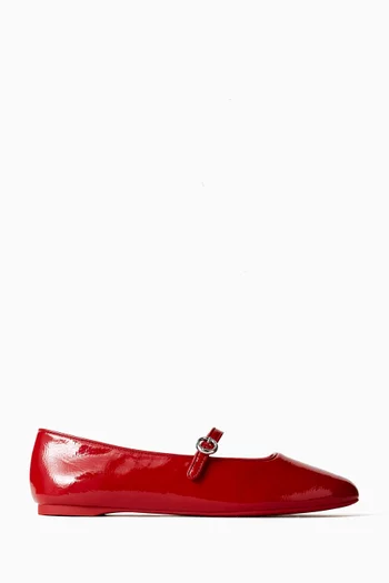 Halo Mary Jane Flats in Crinkle Patent Leather