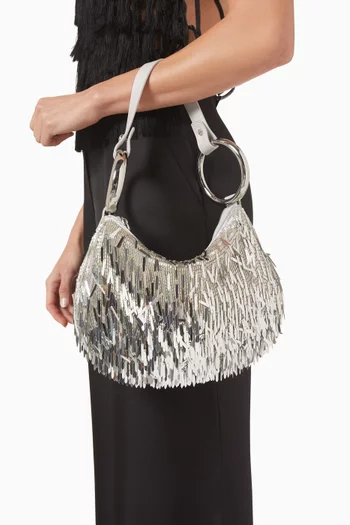 Bangle Bag in Embellished-Satin